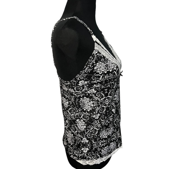 Studio Badgley Mischka Black and white Cami / Sleep Tank, Size S - Picture 2 of 6
